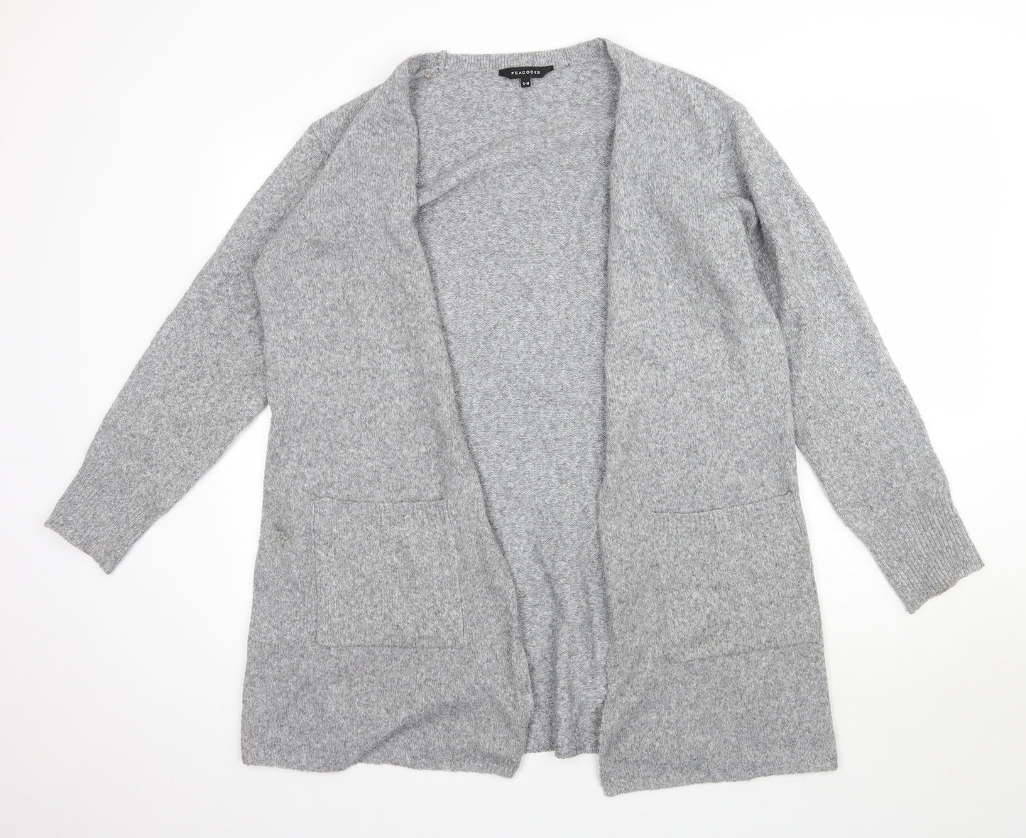 Peacocks Womens Grey  Knit Cardigan Jumper Size S