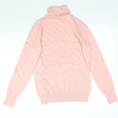 CC Womens Pink Polka Dot Knit Pullover Jumper Size S  - Textured Polka Dot
