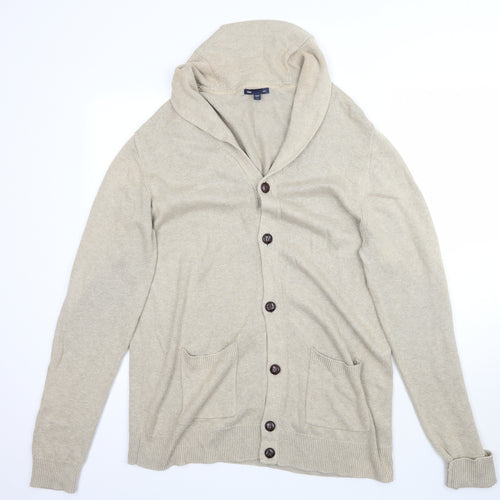 Gap Mens Beige  Knit Cardigan Jumper Size L