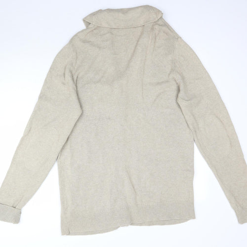 Gap Mens Beige  Knit Cardigan Jumper Size L