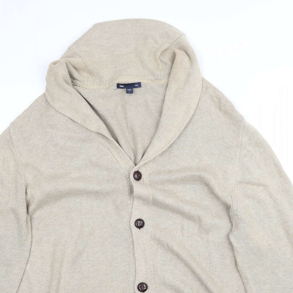 Gap Mens Beige  Knit Cardigan Jumper Size L