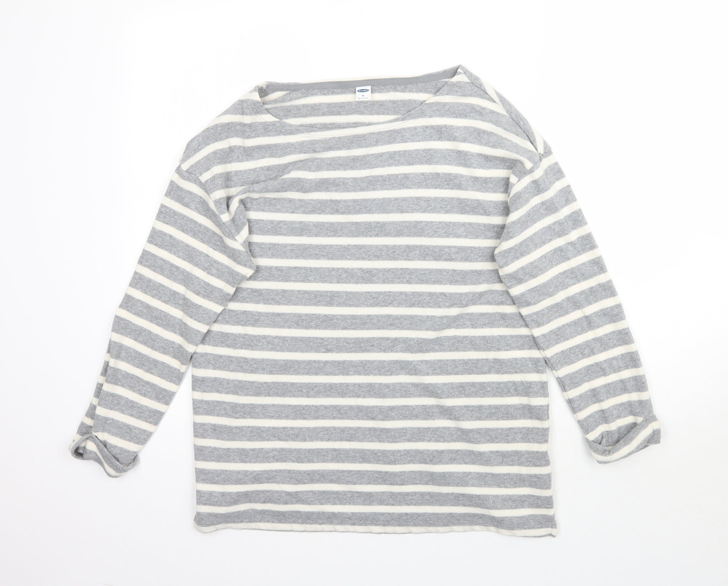 Old Navy Womens Grey Striped Knit Pullover Jumper Size M