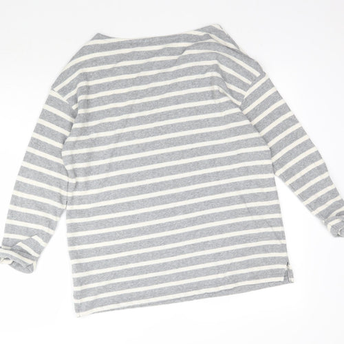 Old Navy Womens Grey Striped Knit Pullover Jumper Size M