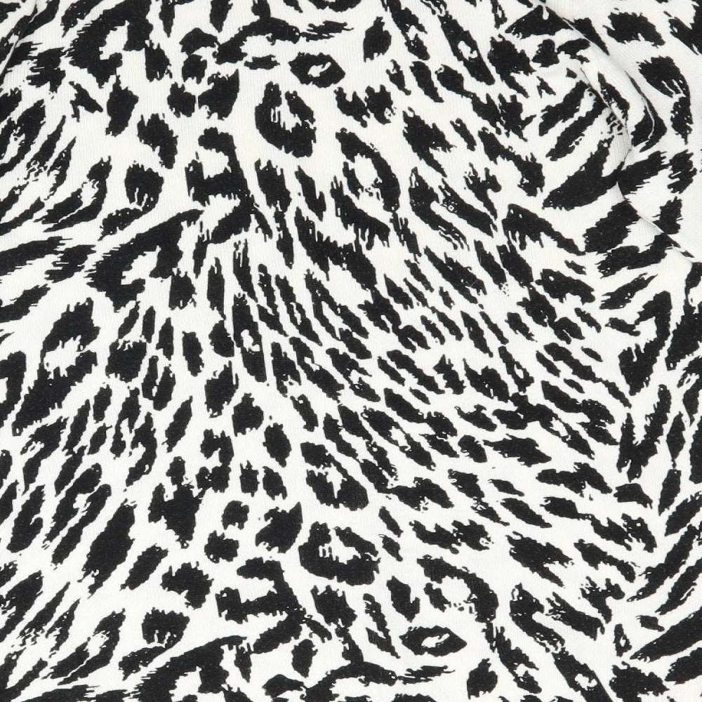Papaya Womens Ivory Animal Print Knit Pullover Jumper Size 16