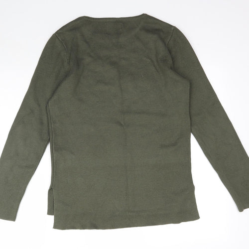 Topman Mens Green  Knit Pullover Jumper Size XS