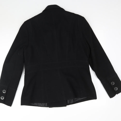 Debenhams Womens Black   Overcoat Coat Size 16