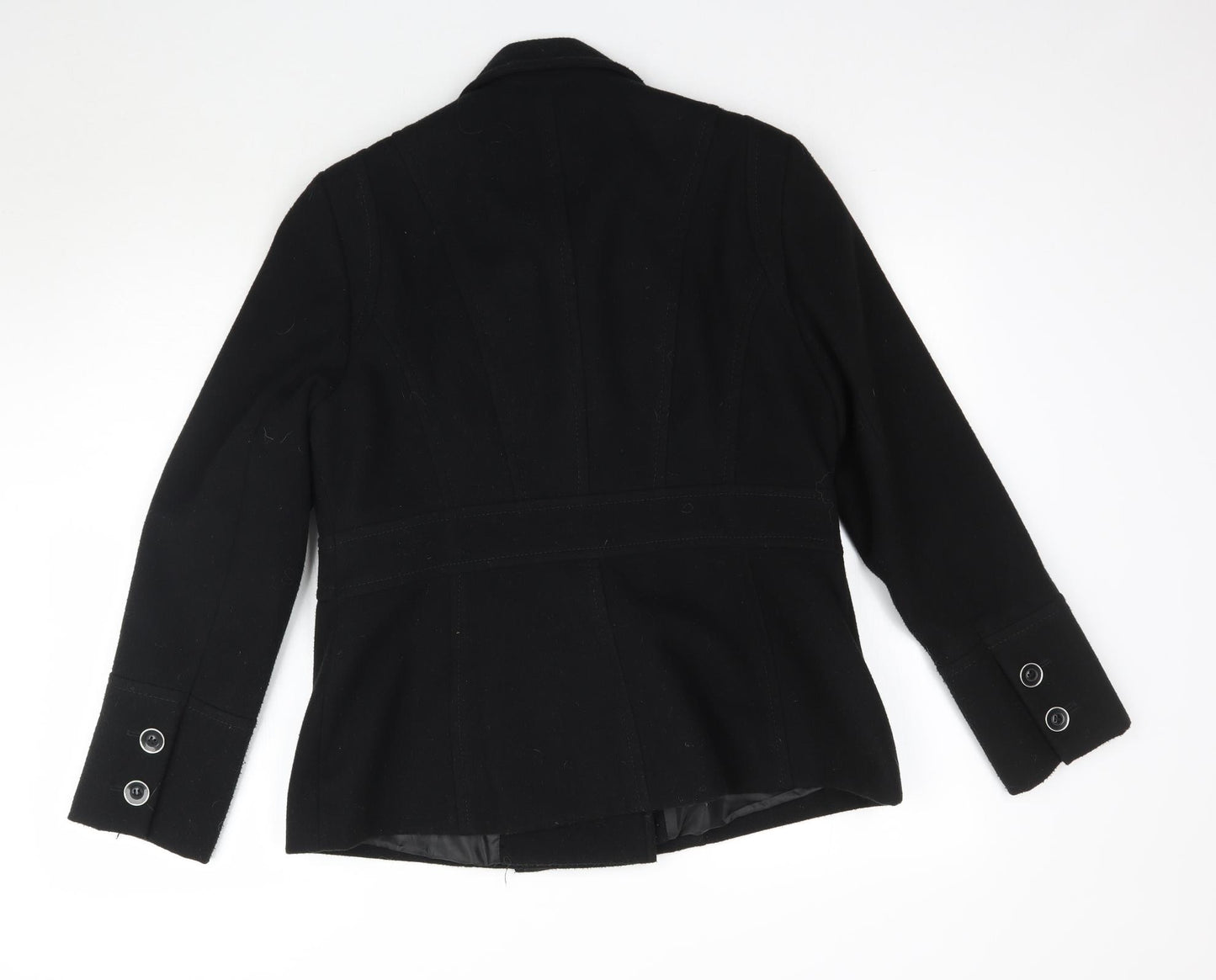 Debenhams Womens Black   Overcoat Coat Size 16