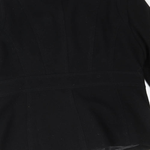 Debenhams Womens Black   Overcoat Coat Size 16