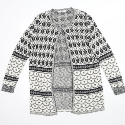George Womens Black Argyle/Diamond  Cardigan Jumper Size 12