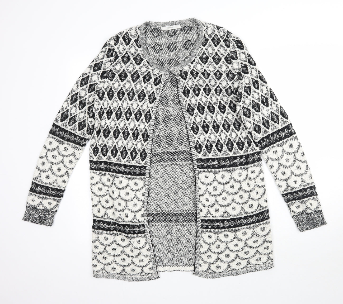 George Womens Black Argyle/Diamond  Cardigan Jumper Size 12