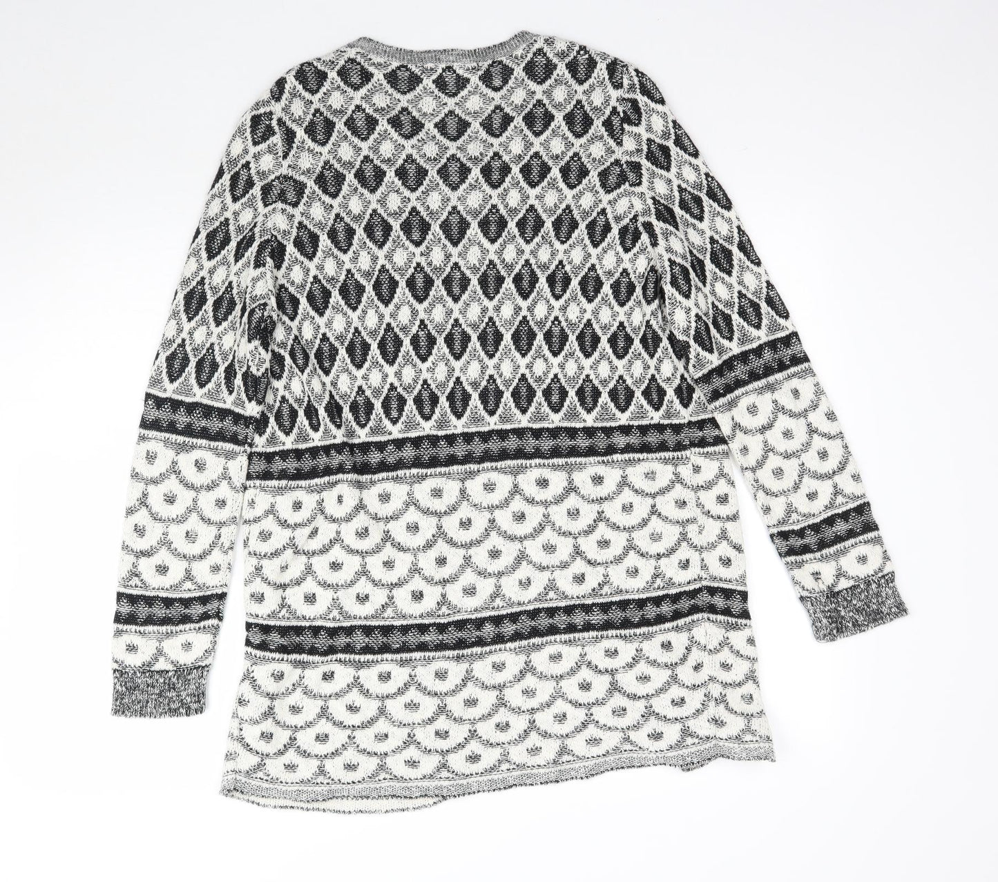 George Womens Black Argyle/Diamond  Cardigan Jumper Size 12