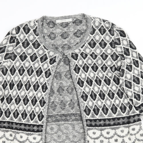 George Womens Black Argyle/Diamond  Cardigan Jumper Size 12