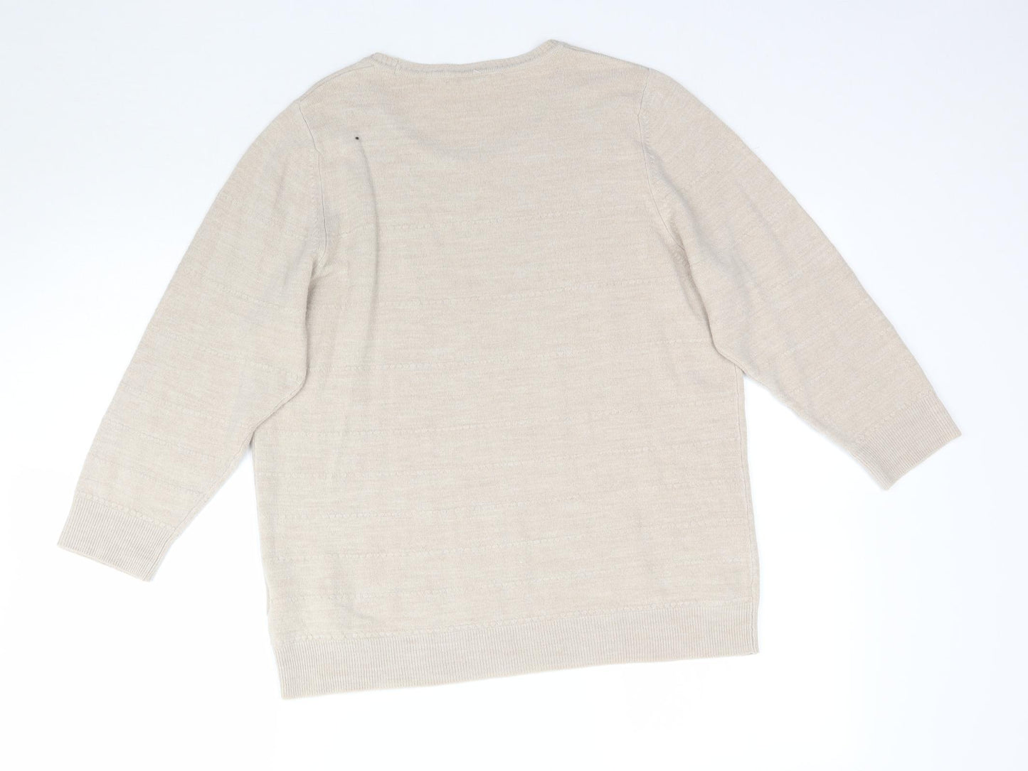 Marks and Spencer Womens Beige  Knit Pullover Jumper Size 16