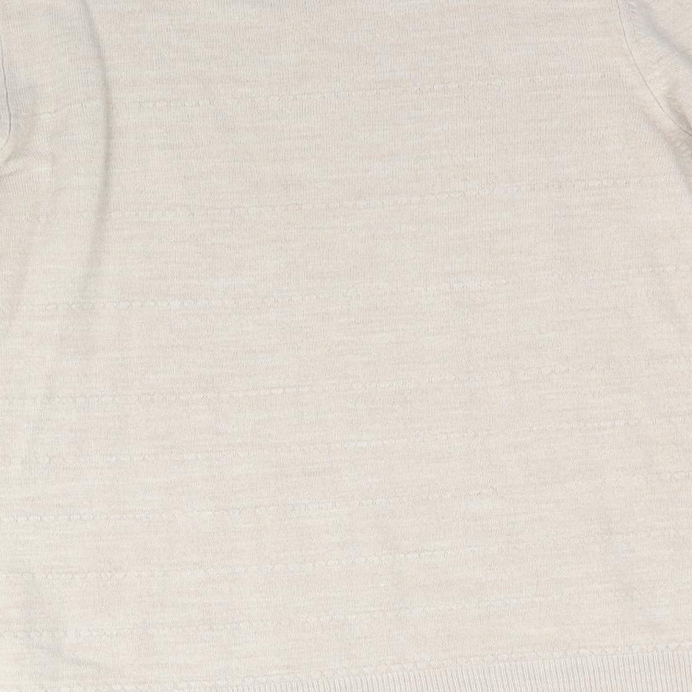 Marks and Spencer Womens Beige  Knit Pullover Jumper Size 16