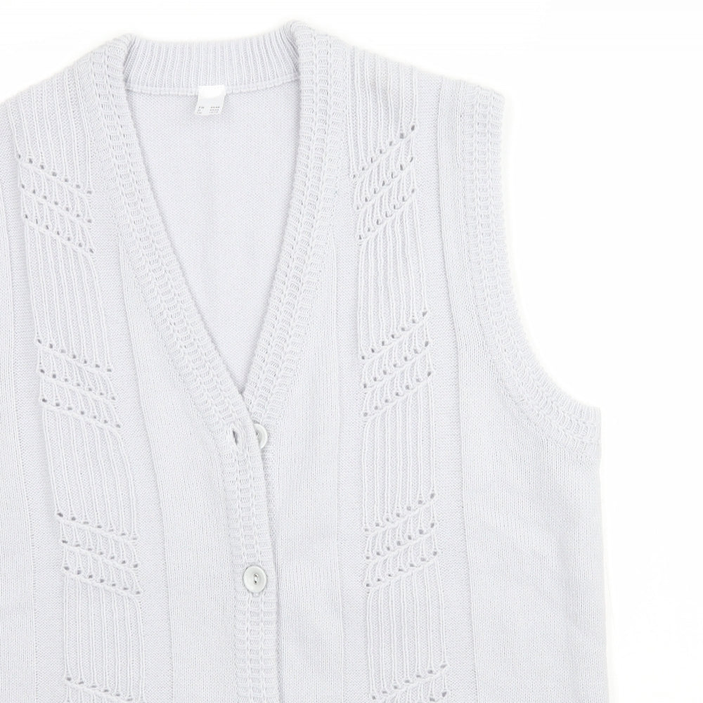 Preworn Womens Grey  Knit Vest Jumper Size 16