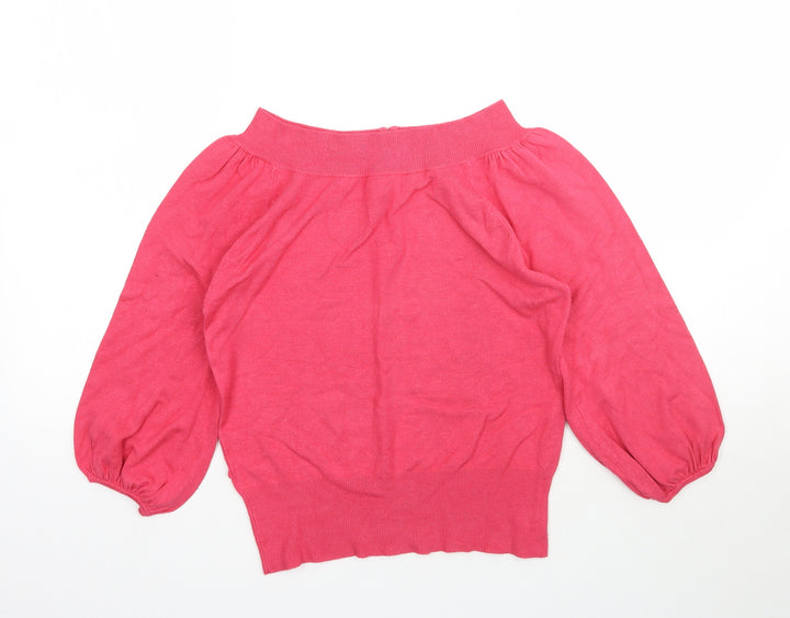 Atmosphere Womens Pink  Knit Basic Blouse Size 10