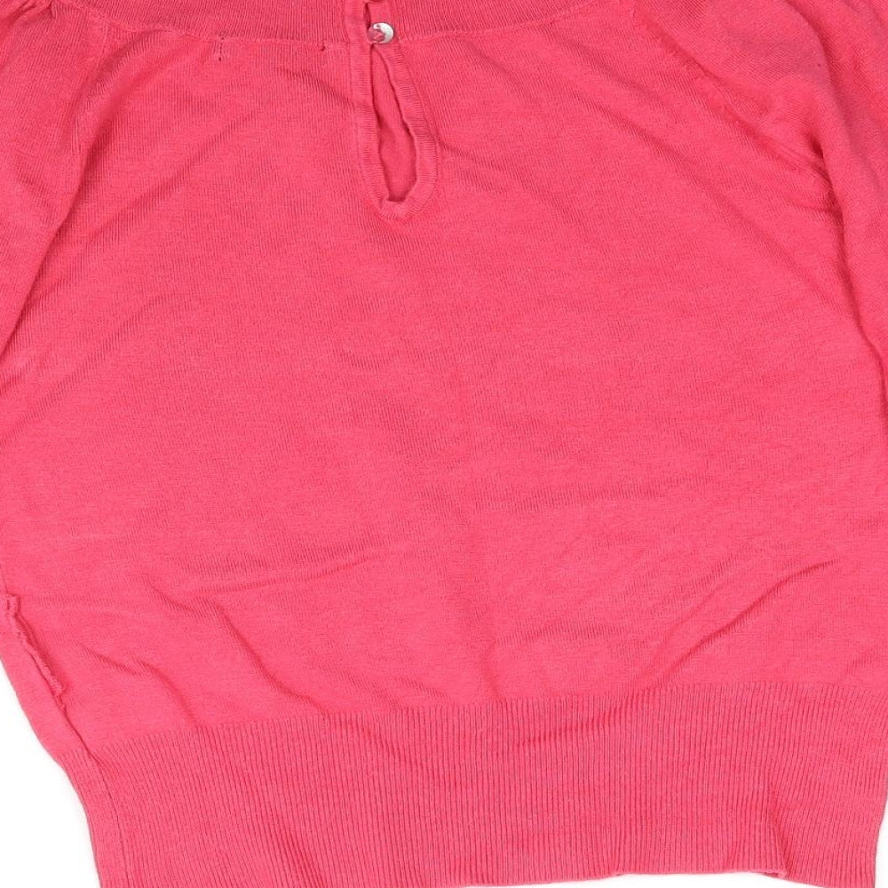 Atmosphere Womens Pink  Knit Basic Blouse Size 10