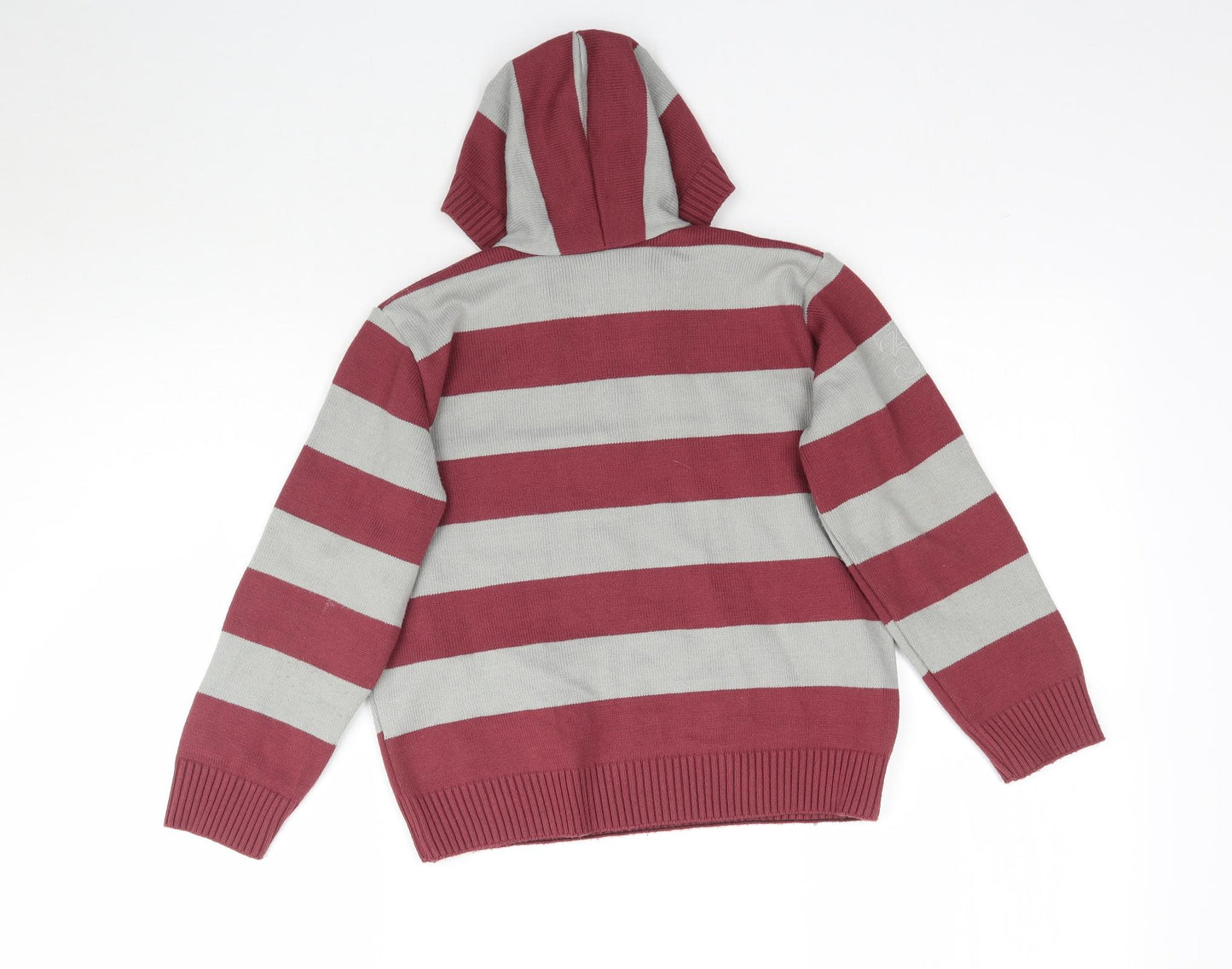Ralph Lauren Boys Multicoloured Striped Knit Pullover Hoodie Size 8-9 Years