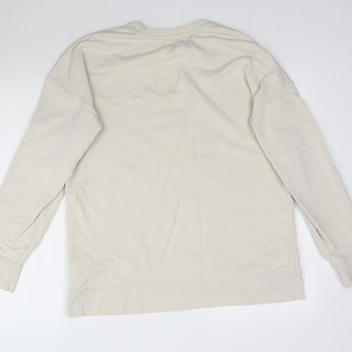 River Island Womens Beige   Pullover Sweatshirt Size M  - Distressed