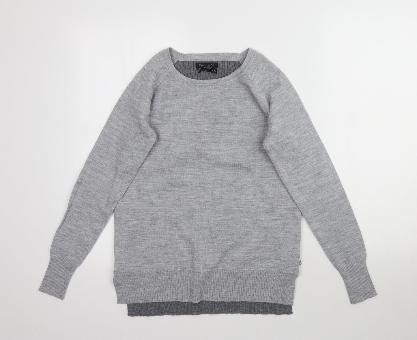 Tahari Womens Grey  Knit Pullover Jumper Size M