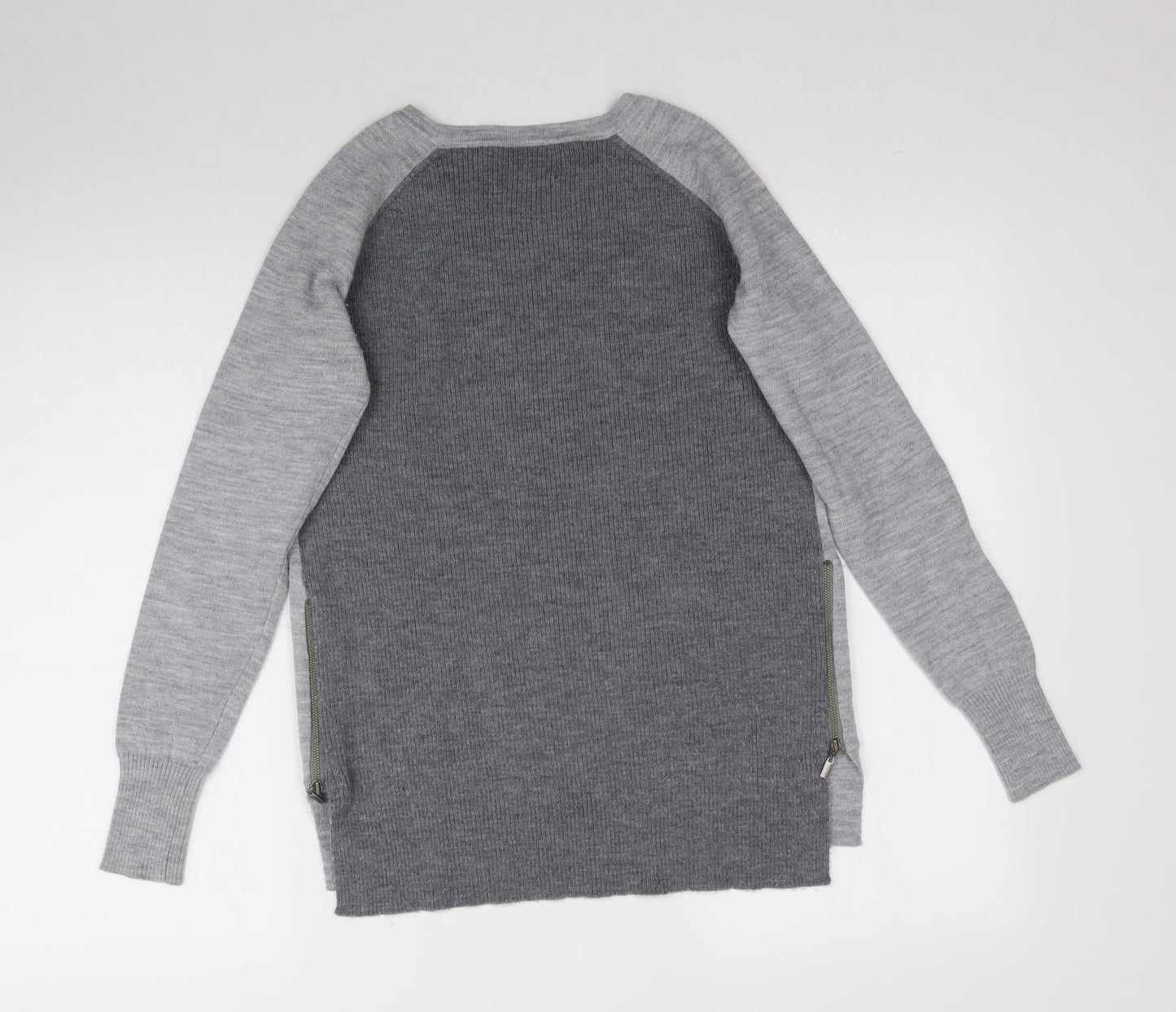Tahari Womens Grey  Knit Pullover Jumper Size M