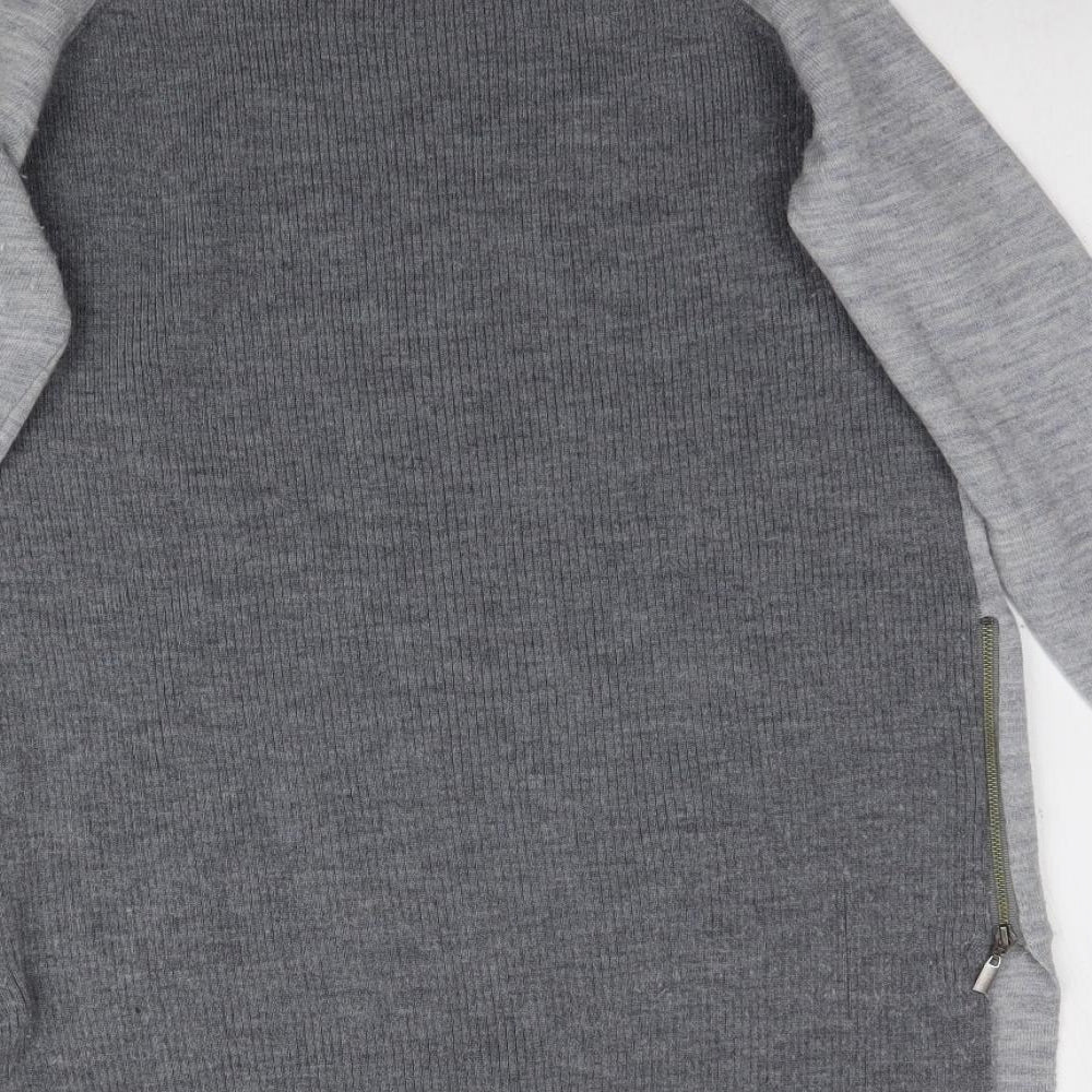 Tahari Womens Grey  Knit Pullover Jumper Size M