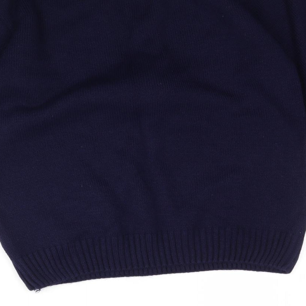 Xited Mens Blue  Knit Pullover Jumper Size M  - Christmas Reindeer