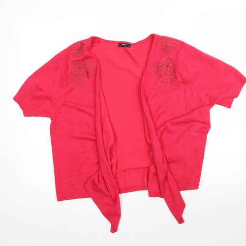 M&Co Womens Pink  Knit Cape Jumper Size 18  - Waterfall / Tie