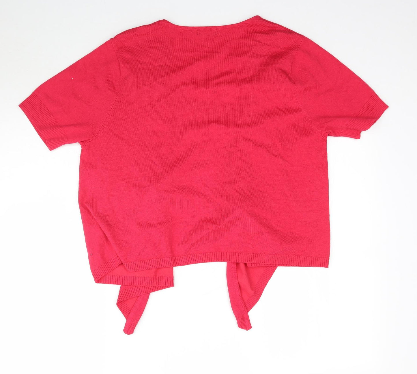 M&Co Womens Pink  Knit Cape Jumper Size 18  - Waterfall / Tie