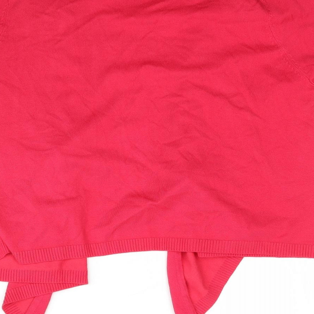 M&Co Womens Pink  Knit Cape Jumper Size 18  - Waterfall / Tie