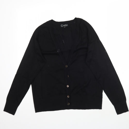 New Look Womens Black  Knit Cardigan Jumper Size 14