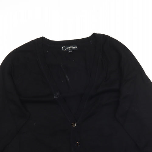 New Look Womens Black  Knit Cardigan Jumper Size 14
