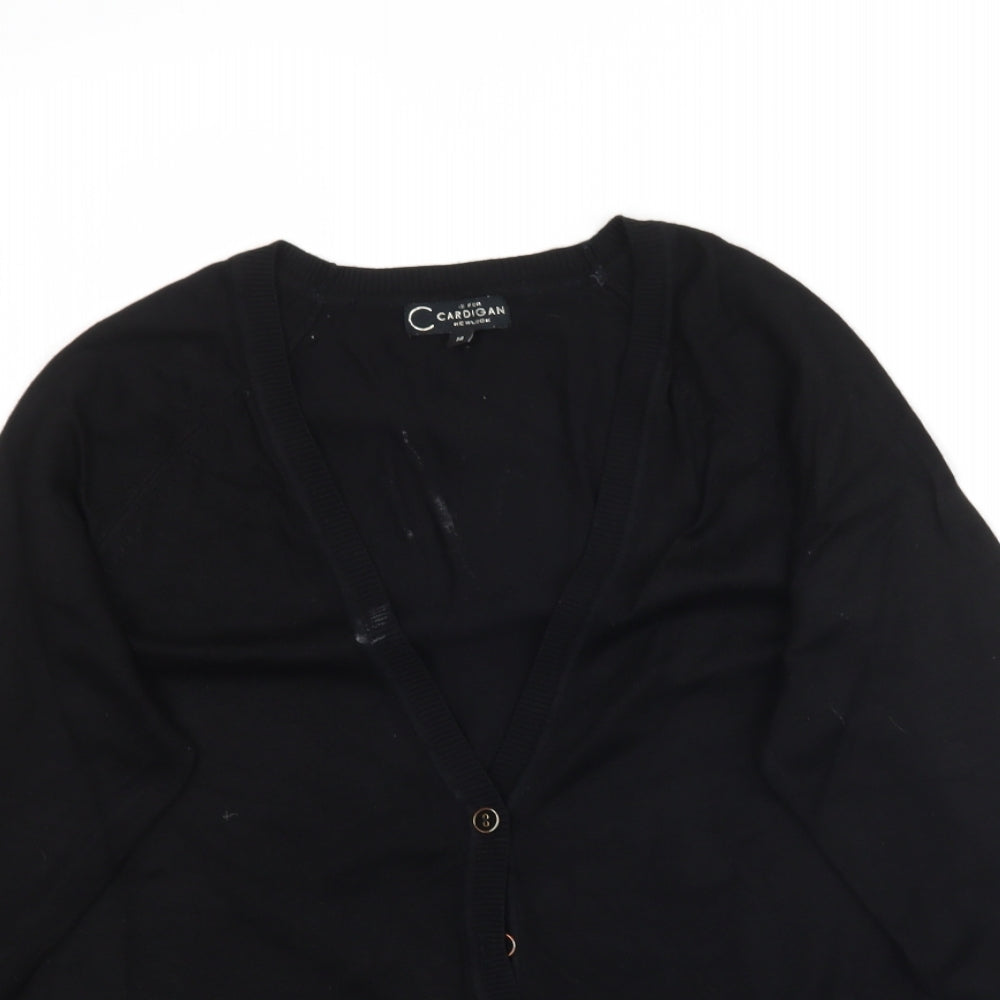 New Look Womens Black  Knit Cardigan Jumper Size 14