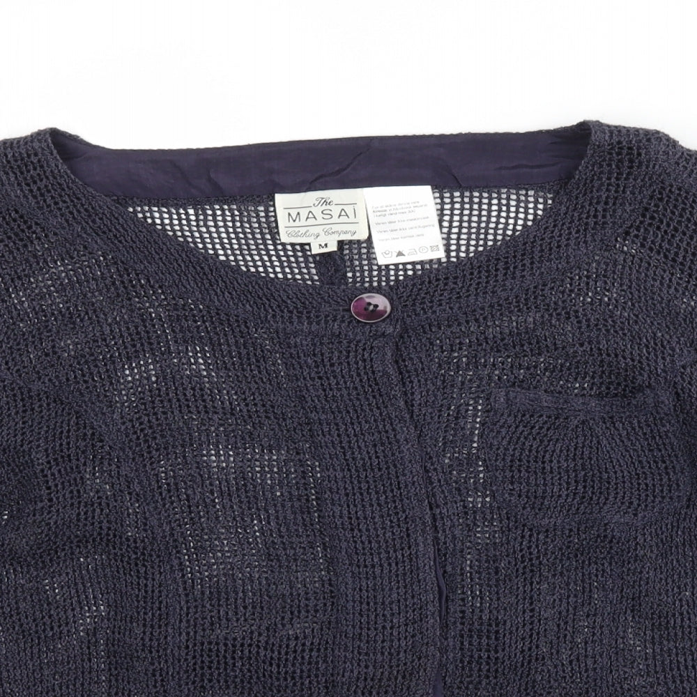 The Masai Clothing Company Womens Blue  Knit Cardigan Jumper Size M