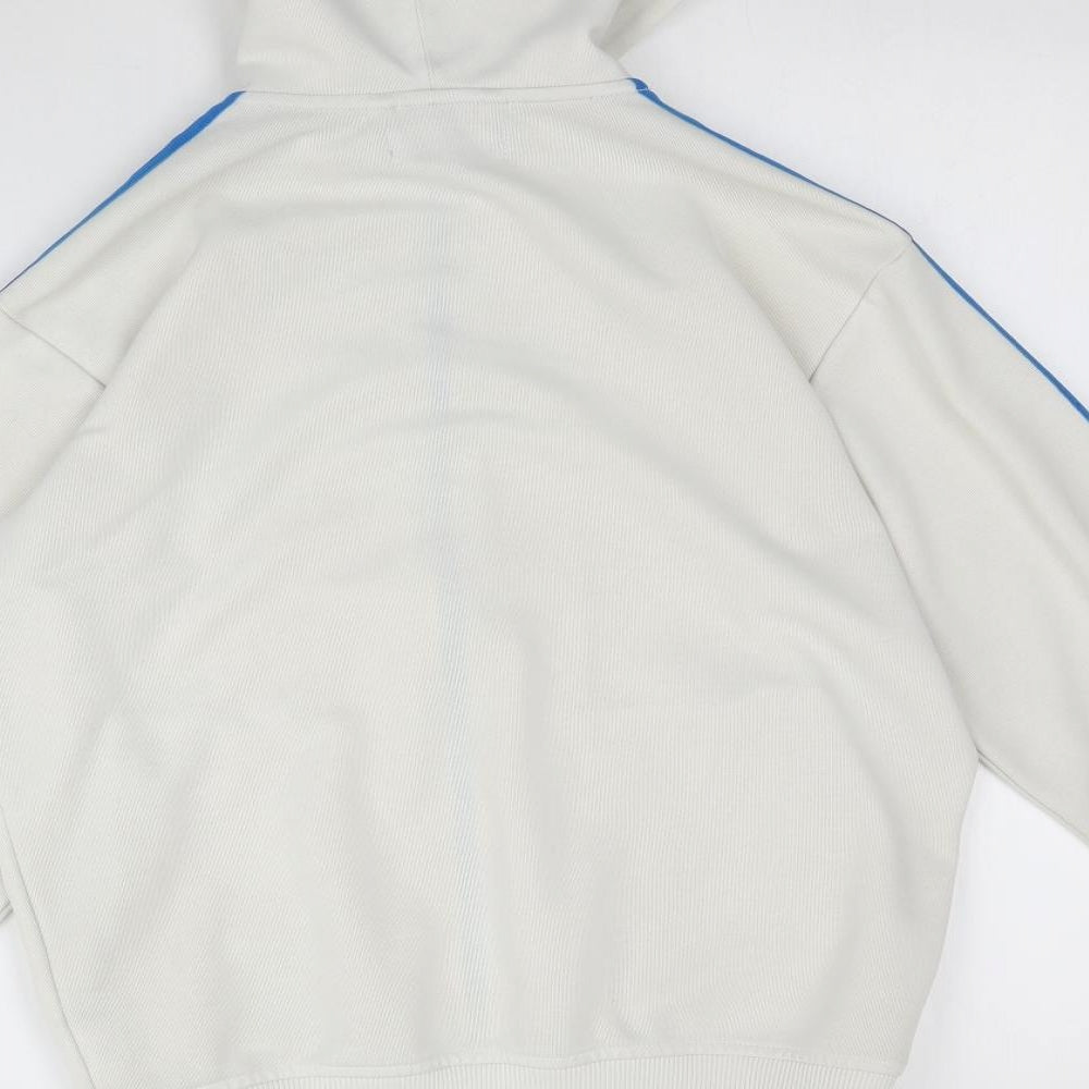 adidas Mens White   Full Zip Hoodie Size S