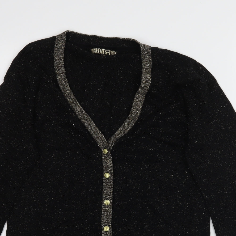 BiBA Womens Black  Knit Cardigan Jumper Size M
