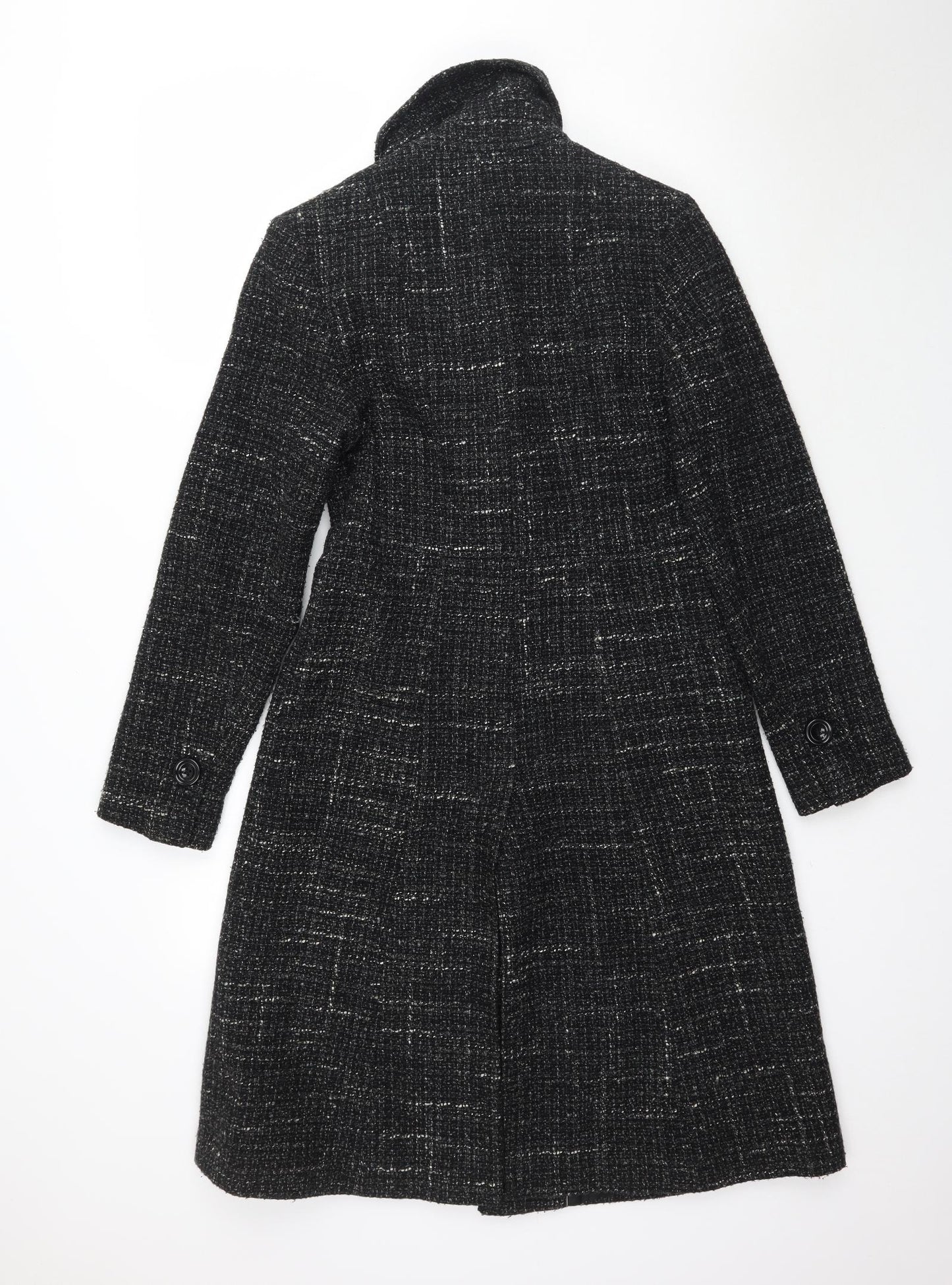 Preworn Womens Black   Trench Coat Coat Size M