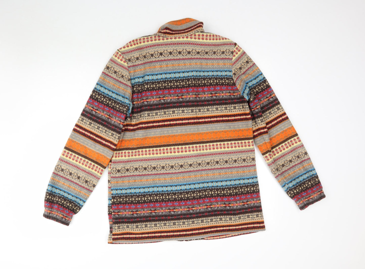 Julipa Womens Multicoloured Fair Isle Fleece Full Zip Sweatshirt Size 12
