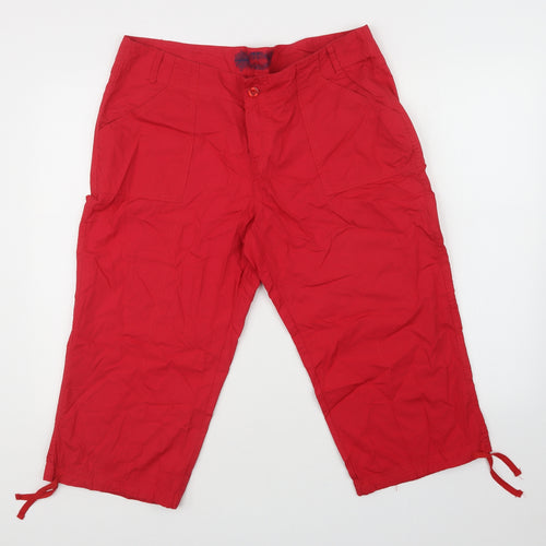 E-vie  Womens Red    Trousers Size 14 L20 in