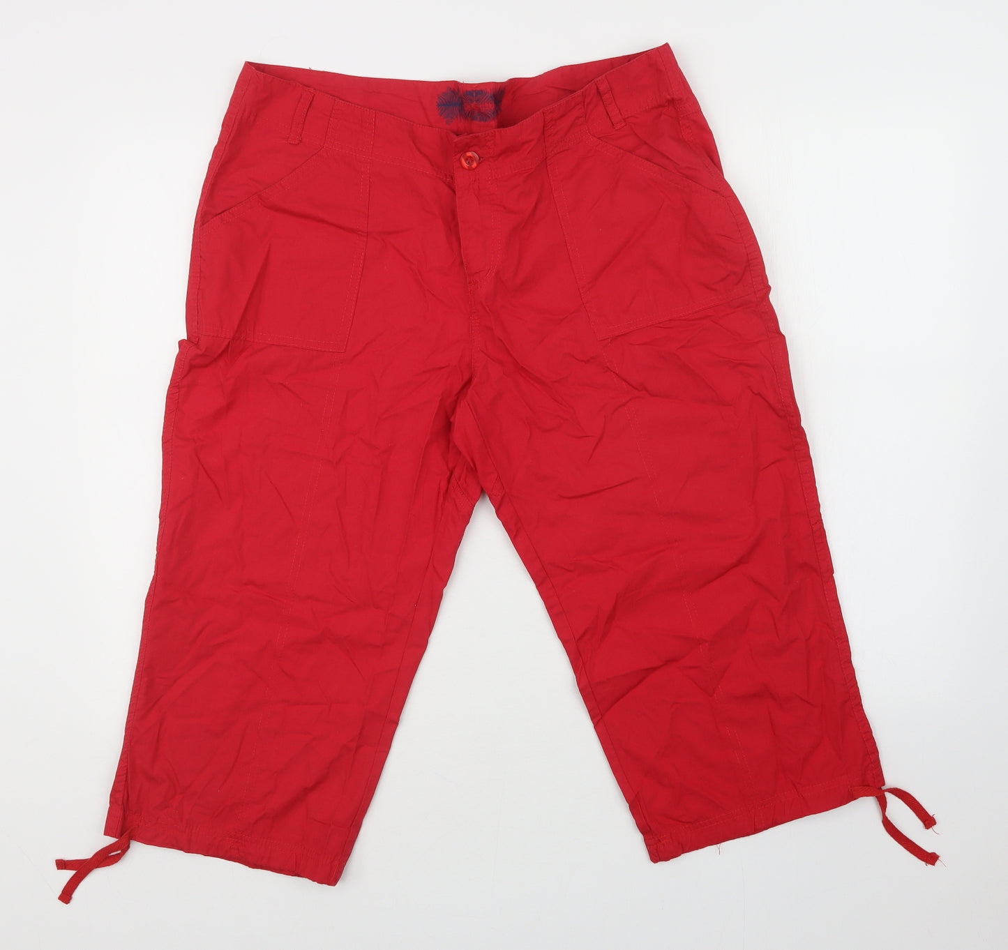 E-vie  Womens Red    Trousers Size 14 L20 in