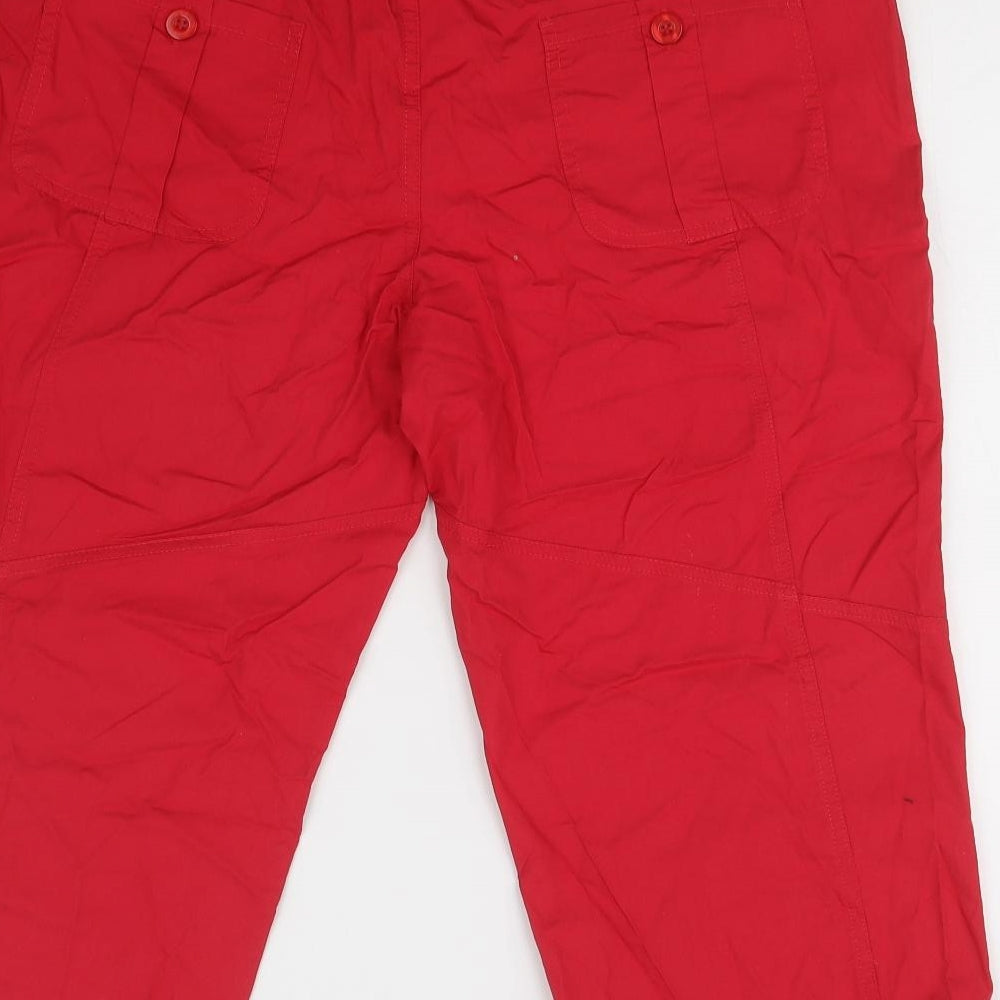 E-vie  Womens Red    Trousers Size 14 L20 in