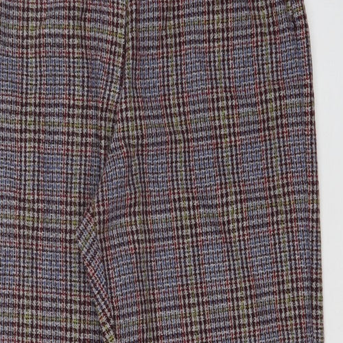 constance wood Womens Multicoloured Check  Dress Pants Trousers Size 12 L26 in