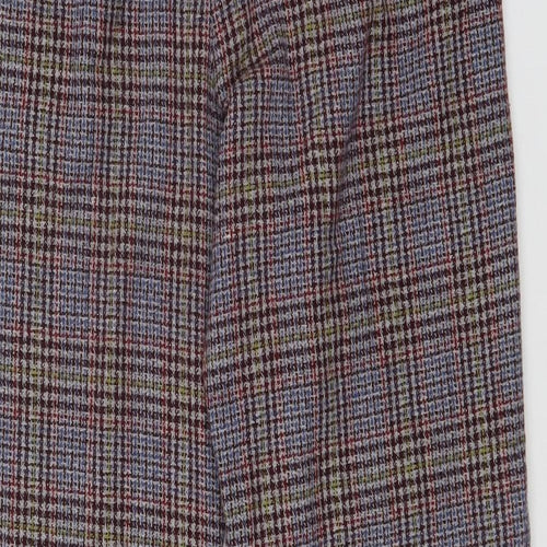 constance wood Womens Multicoloured Check  Dress Pants Trousers Size 12 L26 in