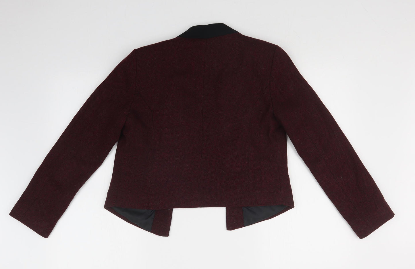 Nam & Co. Womens Red Chevron  Jacket Blazer Size 10