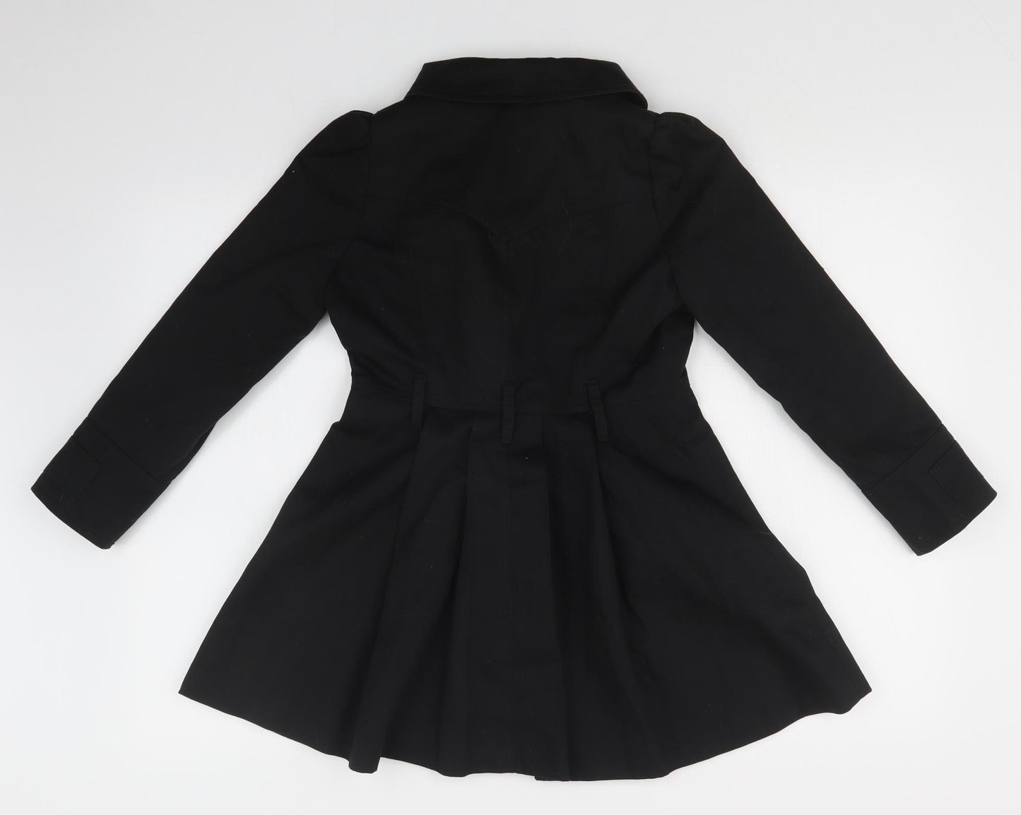 F&F Girls Black   Overcoat Coat Size 9-10 Years