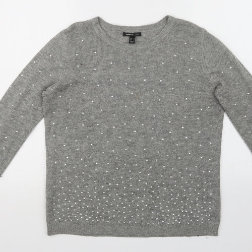 Mango Womens Grey   Pullover Jumper Size 8