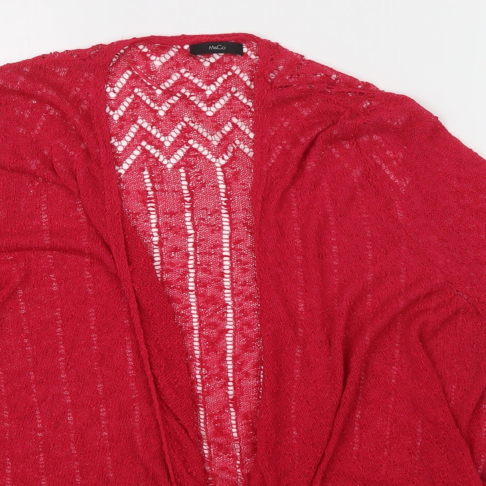 M&Co Womens Pink   Cardigan Jumper Size 14