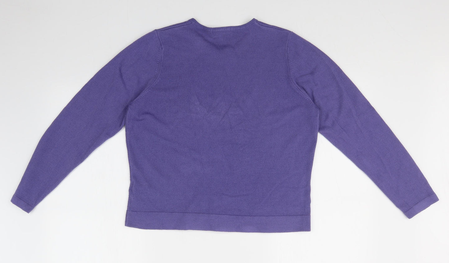 M&S Womens Purple   Cardigan Jumper Size 14