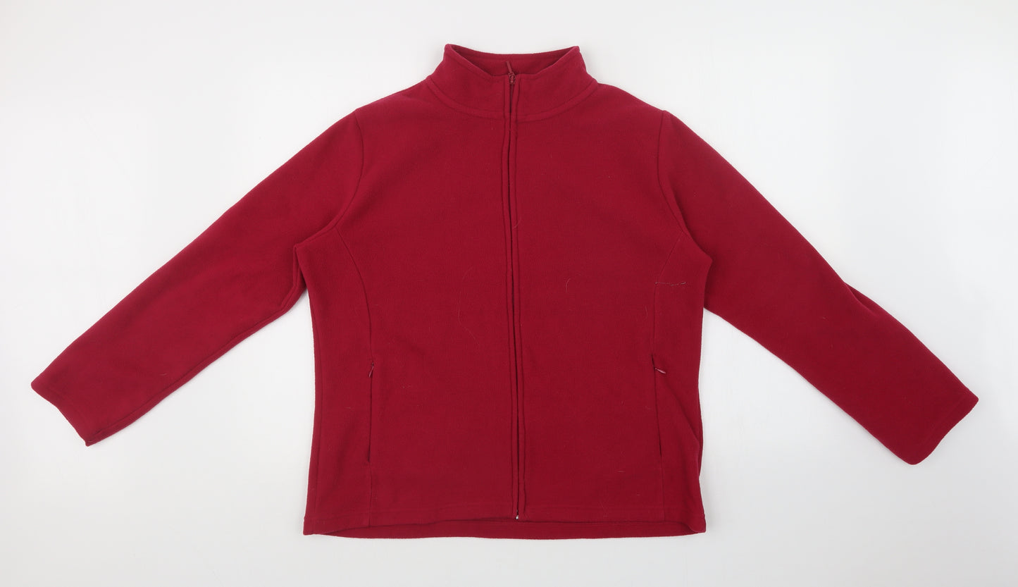 ISLE ESSEMNTIALS Womens Pink  Fleece Cardigan Jumper Size L