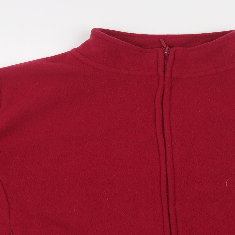 ISLE ESSEMNTIALS Womens Pink  Fleece Cardigan Jumper Size L